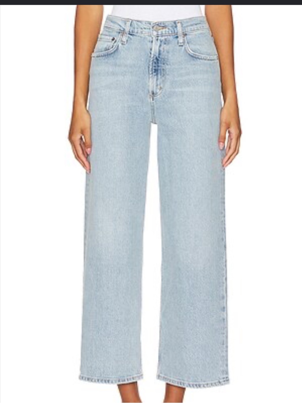 Agolde Light Wash Wide Leg Jeans
